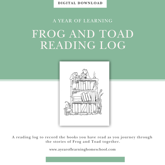 Frog and Toad Reading Log