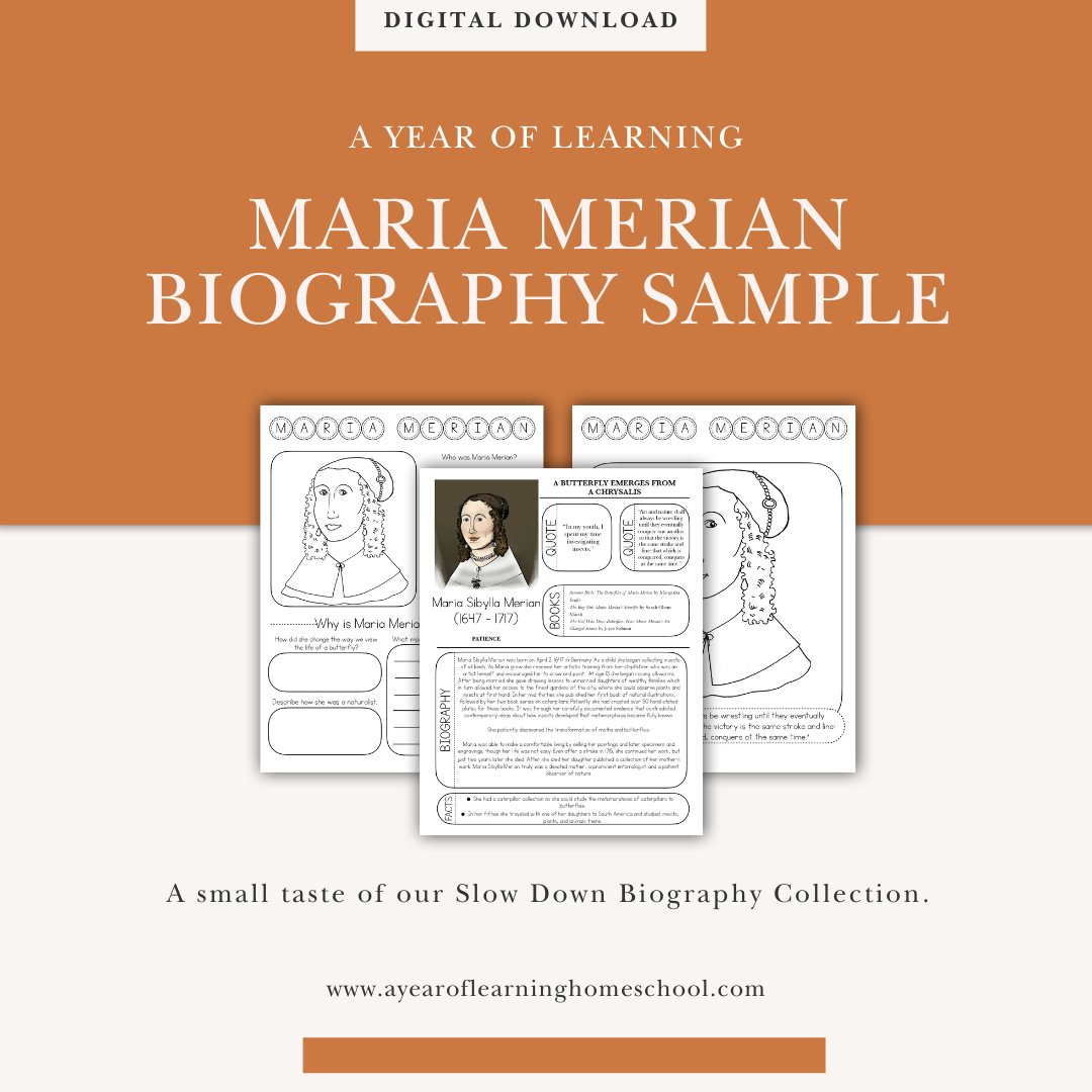 Slow Down Biography Sample Maria Merian